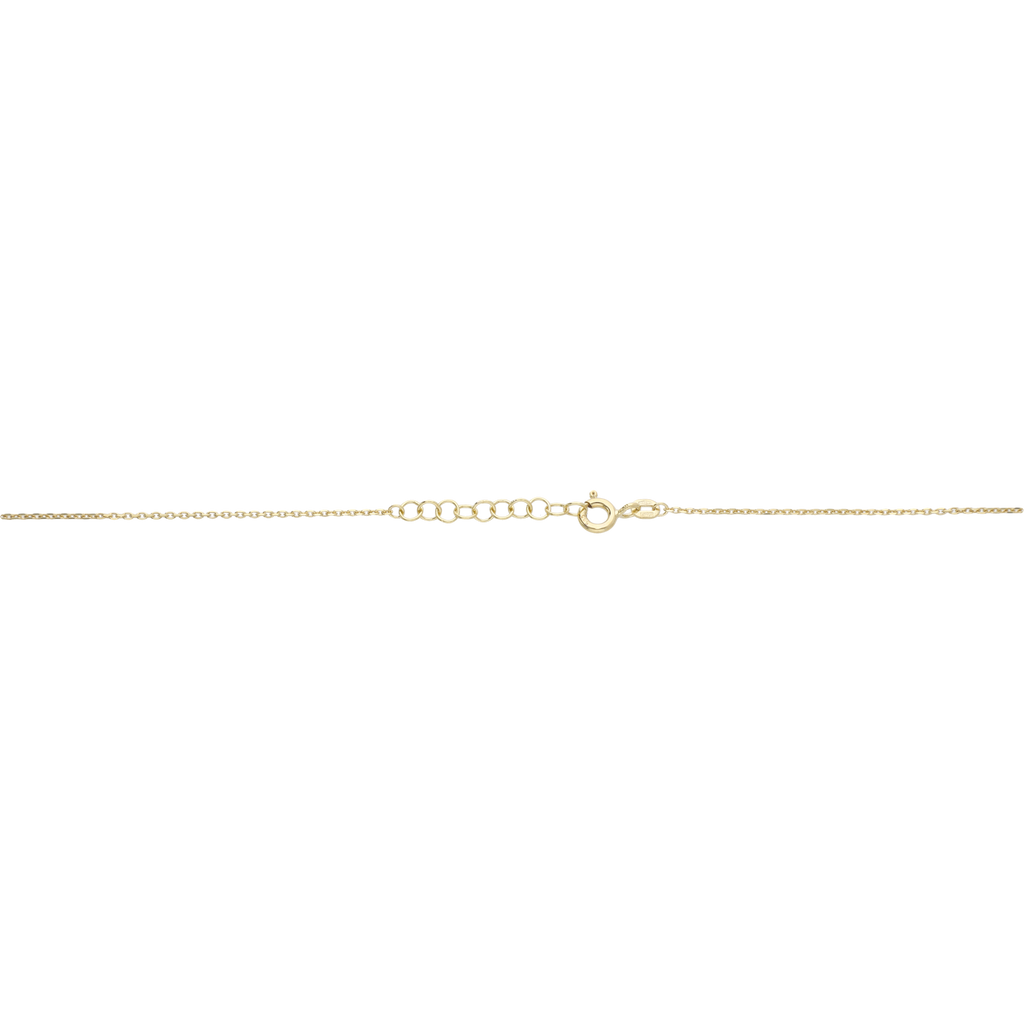 Collar bolitas dijes colgantes circonias 14K