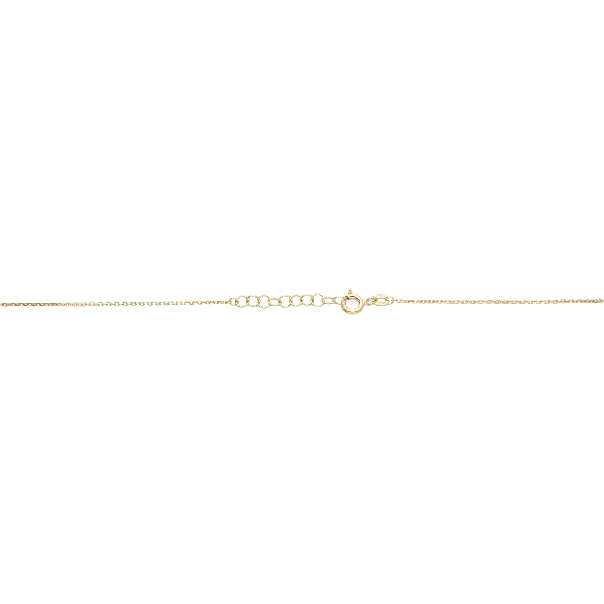 Collar bolitas dijes colgantes circonias 14K