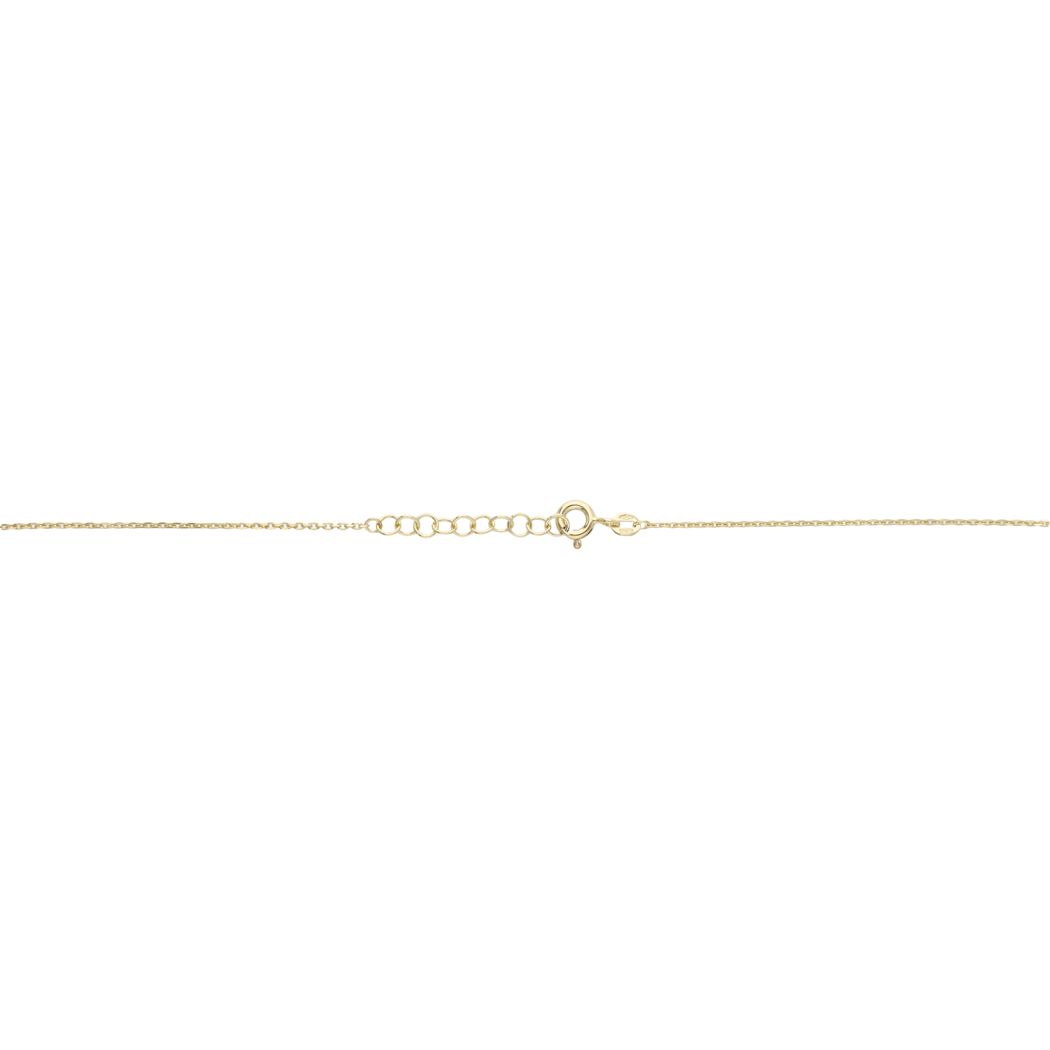 Collar bolitas dijes corazón circonias 14K