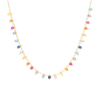 Collar dijes colores 14K