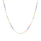 Collar bolitas mini oro y colores 14K
