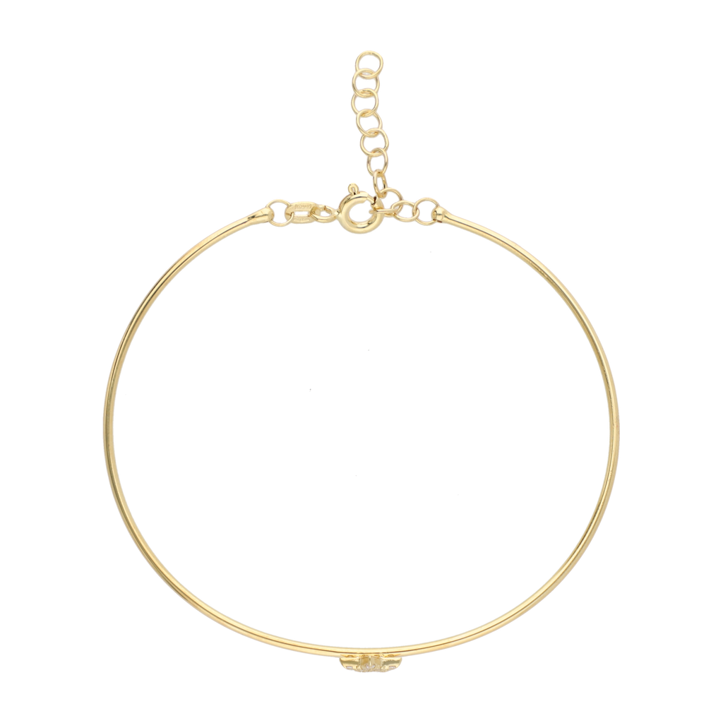 Aro flexible figura circonias 14K
