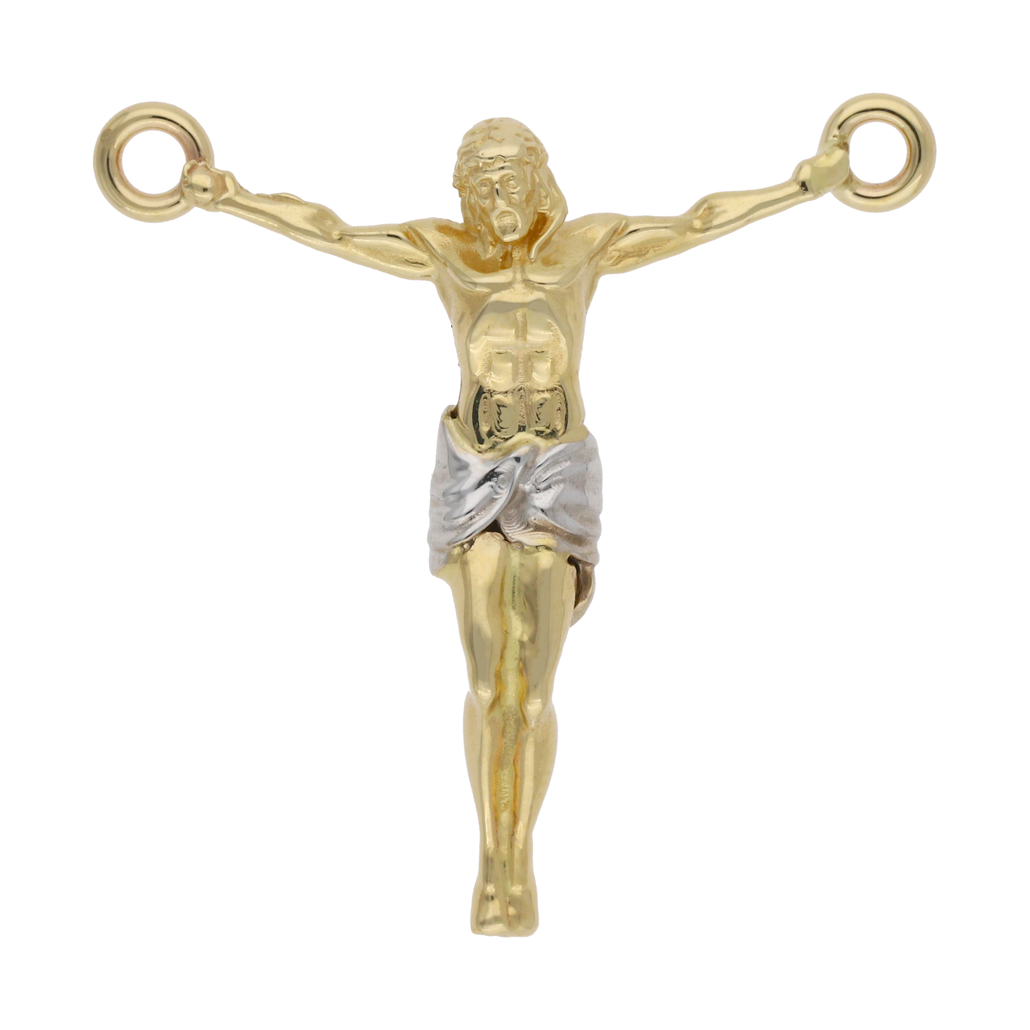 Dije Cristo bicolor 14K