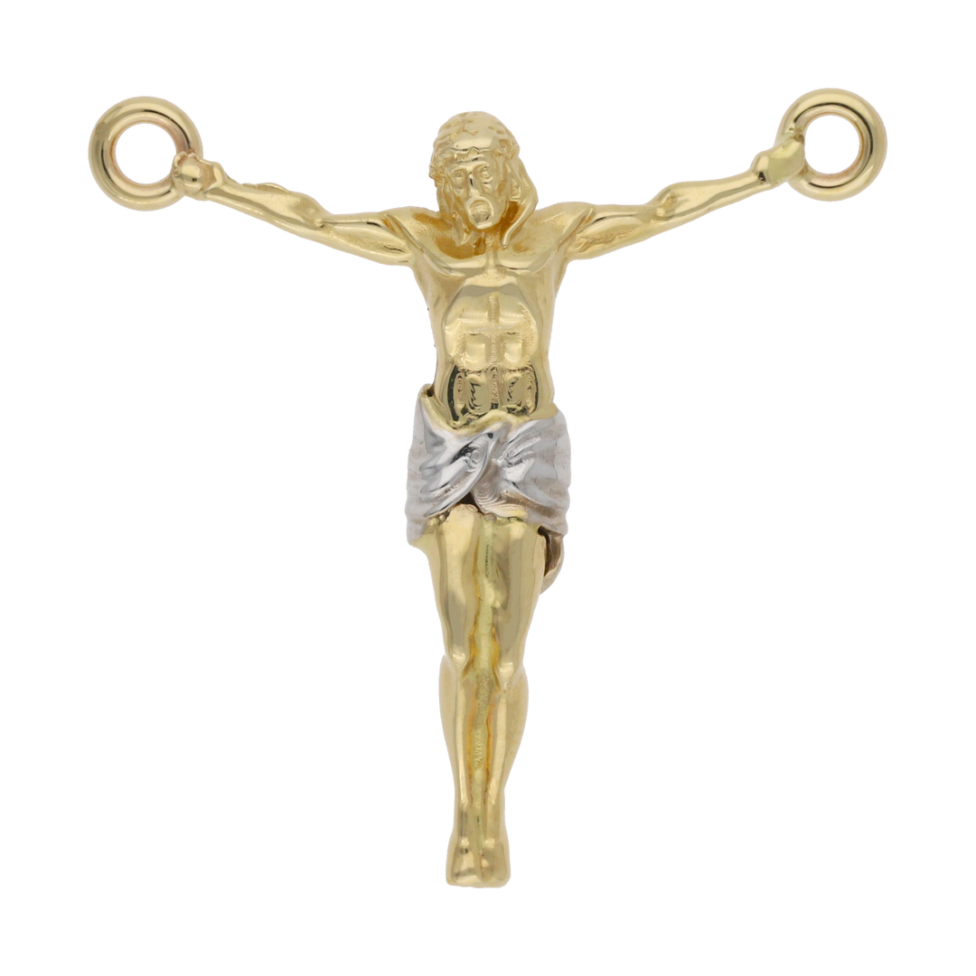 Dije Cristo bicolor 14K