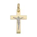 Cruz Cristo bicolor 14K