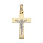 Cruz Cristo bicolor 14K