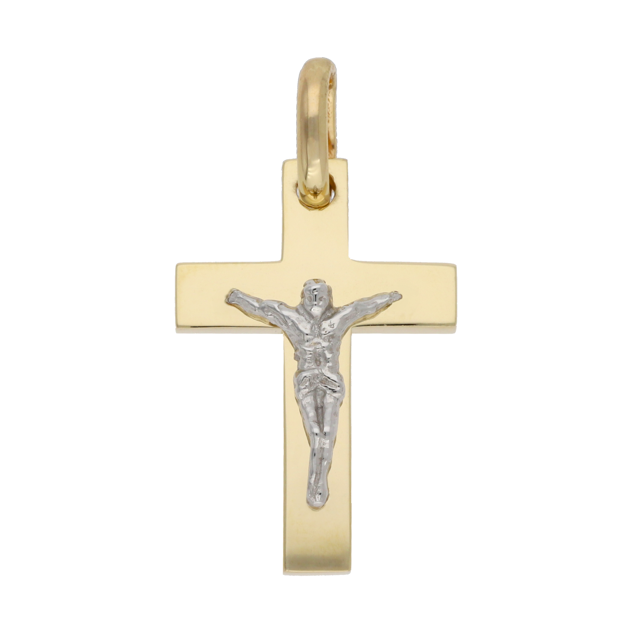 Cruz Cristo bicolor 14K