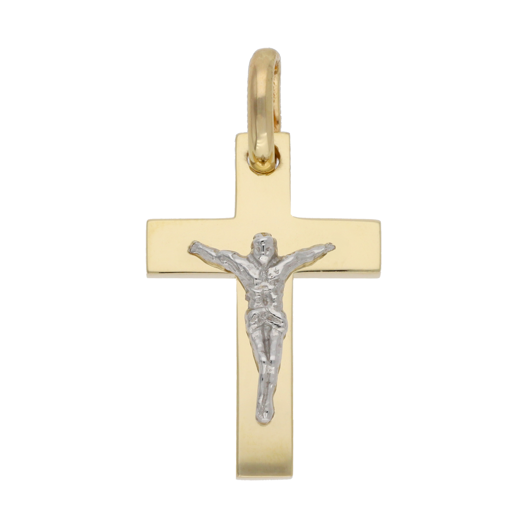 Cruz Cristo bicolor 14K