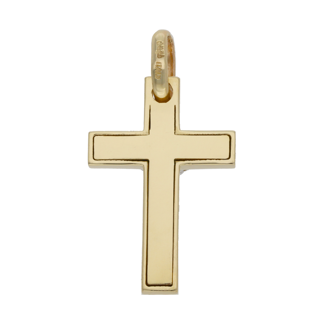 Cruz Cristo bicolor 14K