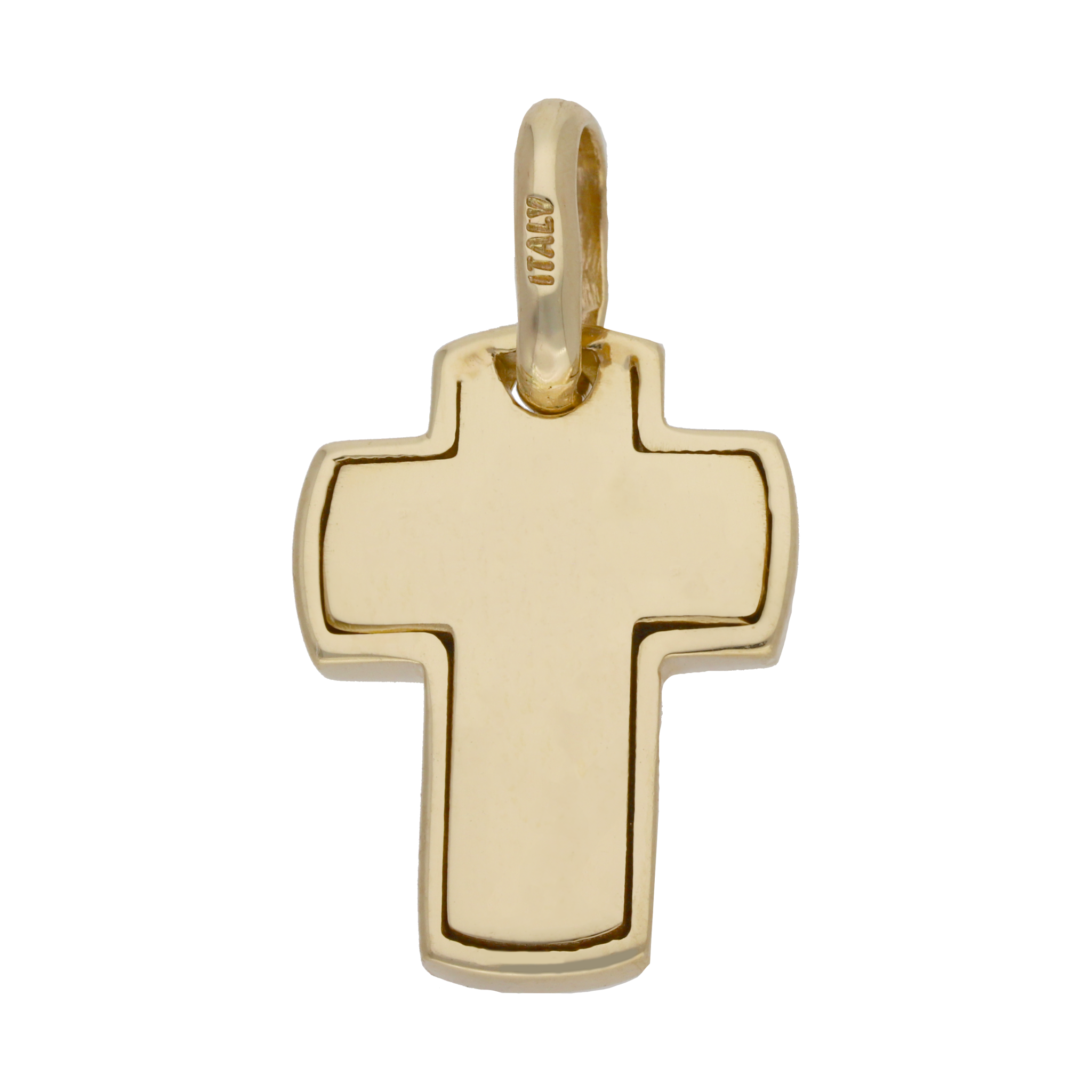 Cruz mini Cristo bicolor 14K