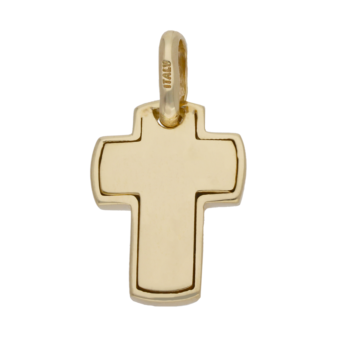 Cruz mini Cristo bicolor 14K