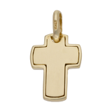 Cruz mini Cristo bicolor 14K