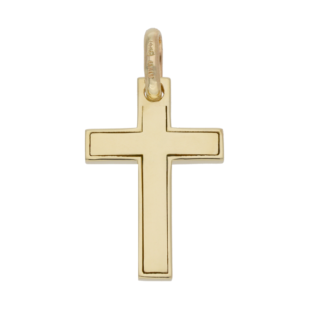 Cruz lisa 14K