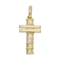 Cruz lisa rayas 14K