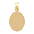 Medalla oval Guadalupe bisel soga 14K