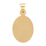 Medalla oval Guadalupe bisel soga 14K