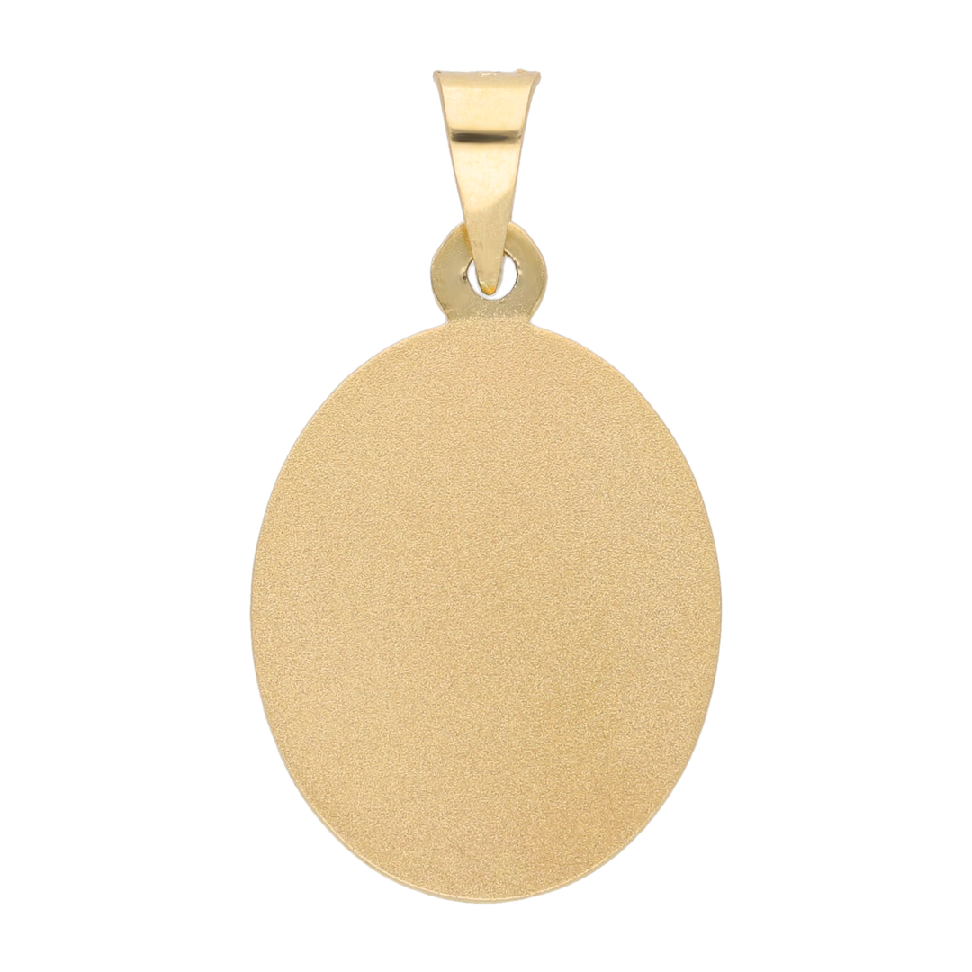 Medalla oval Guadalupe 14K