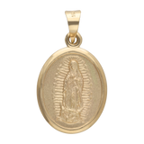 Medalla oval Guadalupe 14K