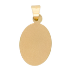 Medalla oval busto Guadalupe bisel liso 14K
