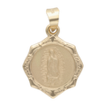 Medalla Guadalupe bisel octagonal 14K