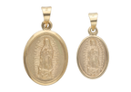 Medalla oval Guadalupe 14K