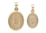 Medalla oval Guadalupe 14K