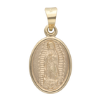 Medalla oval Guadalupe 14K