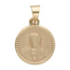 Medalla busto Guadalupe mate 14K