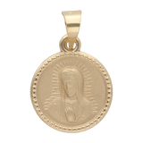 Medalla busto Guadalupe mate 14K