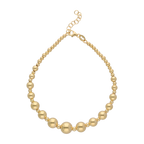 Pulsera bolas huecas 14K
