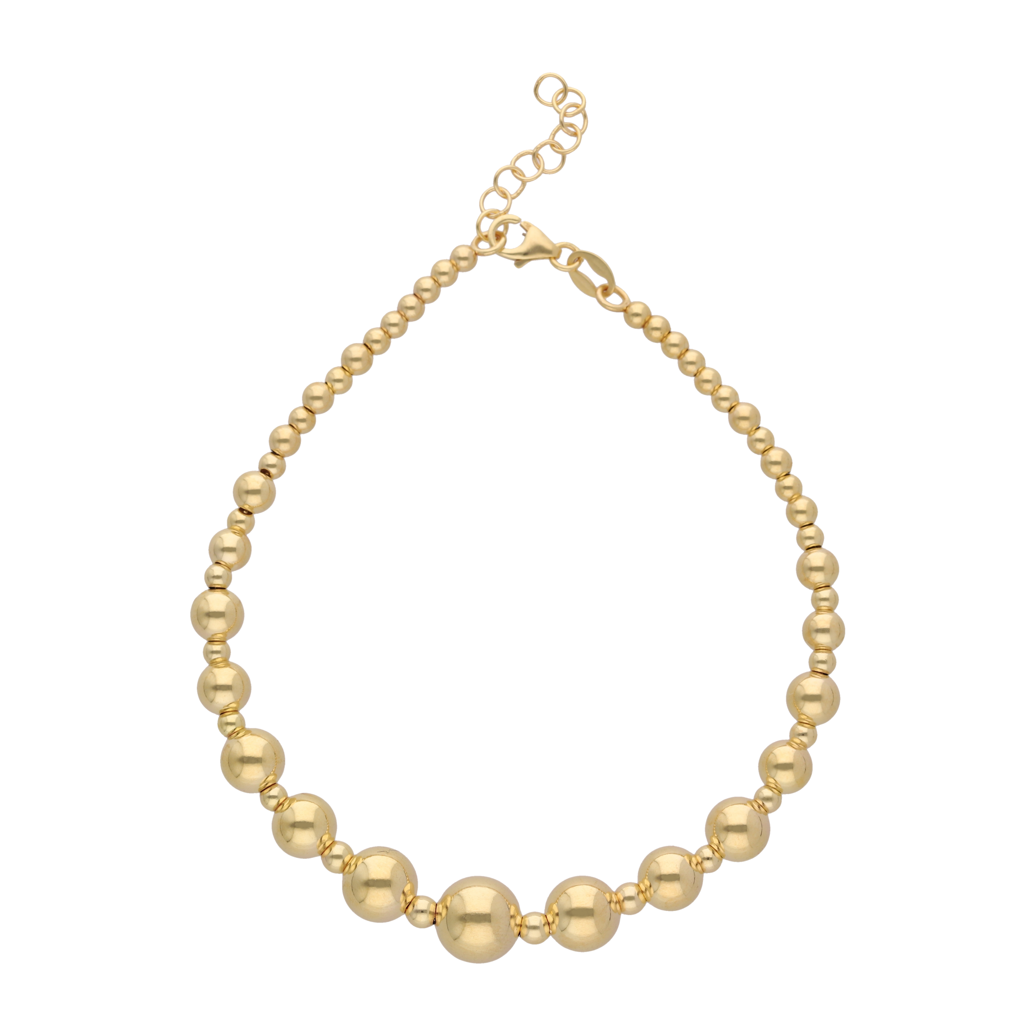 Pulsera bolas huecas 14K