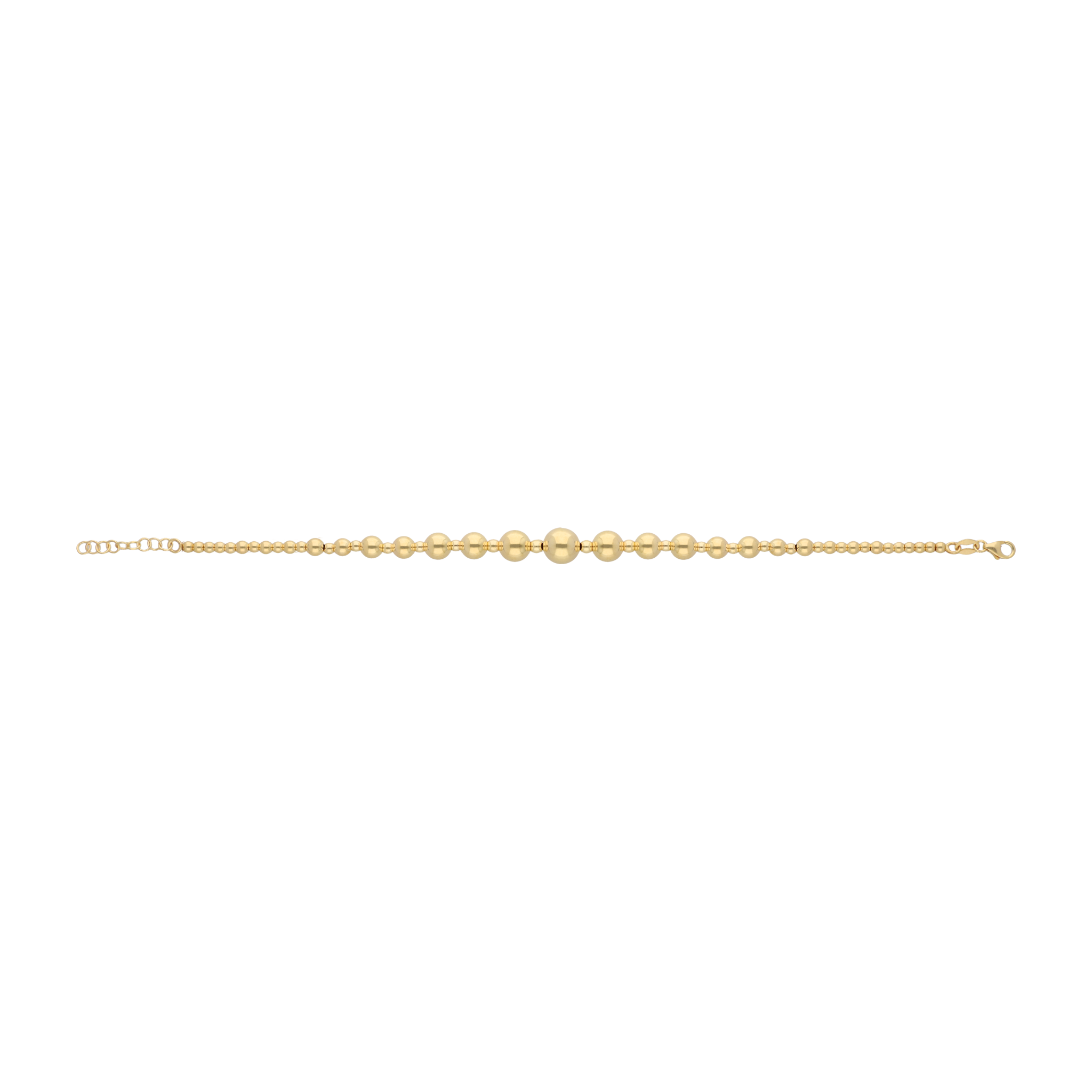 Pulsera bolas huecas 14K