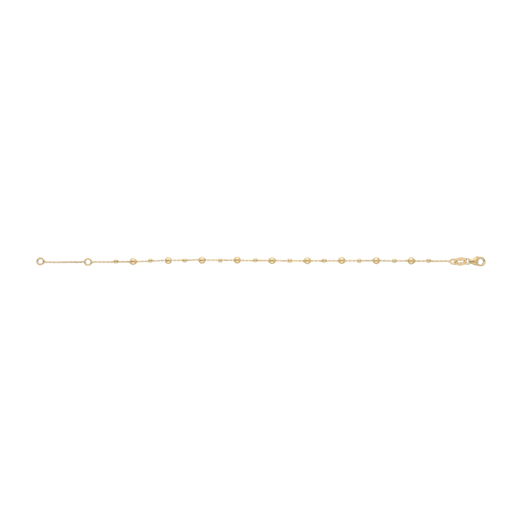 Pulsera bolitas lisas 14K
