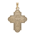 Cruz escapulario oro amarillo 14K