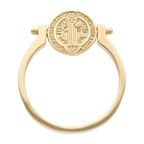 Anillo San Benito girable 14K