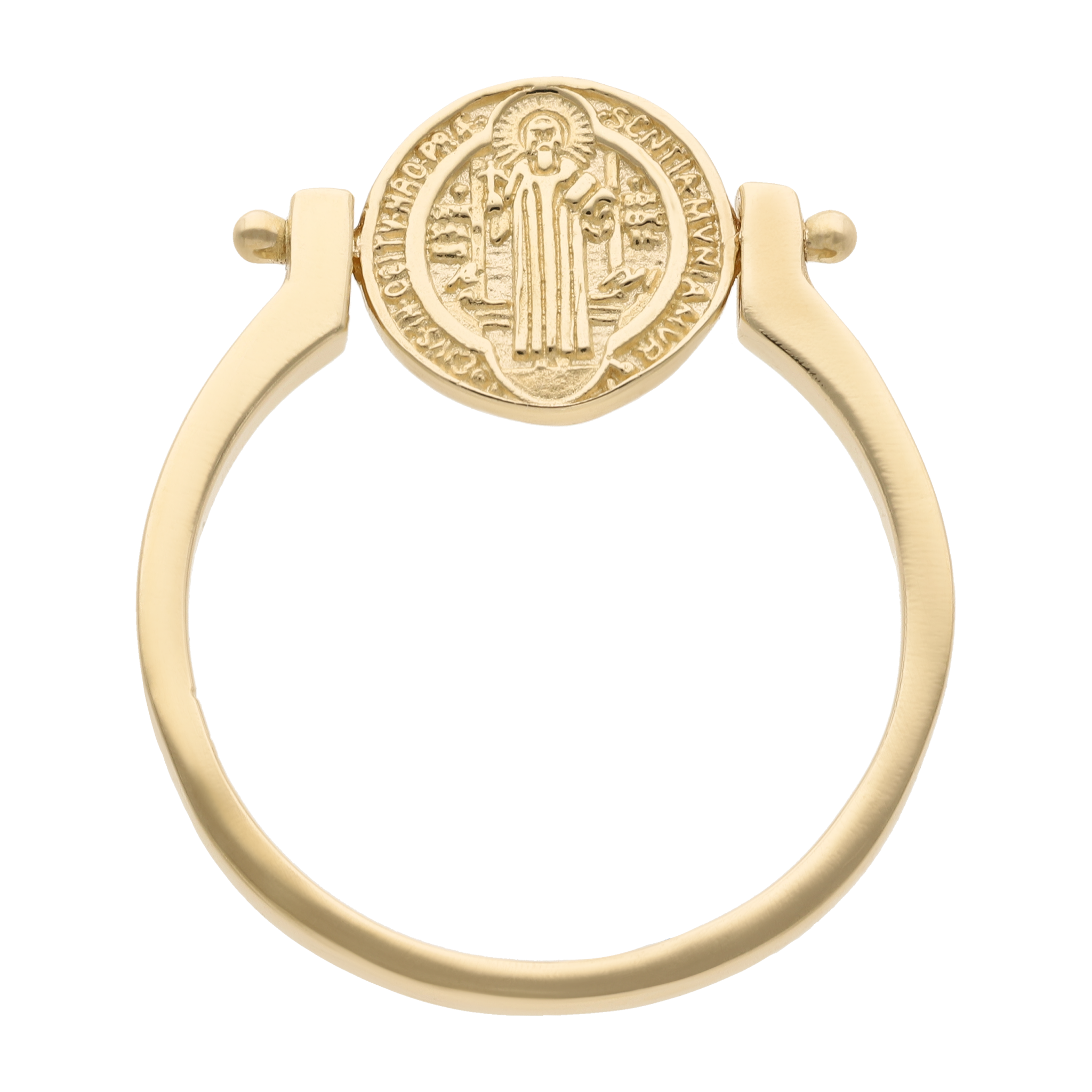 Anillo San Benito girable 14K