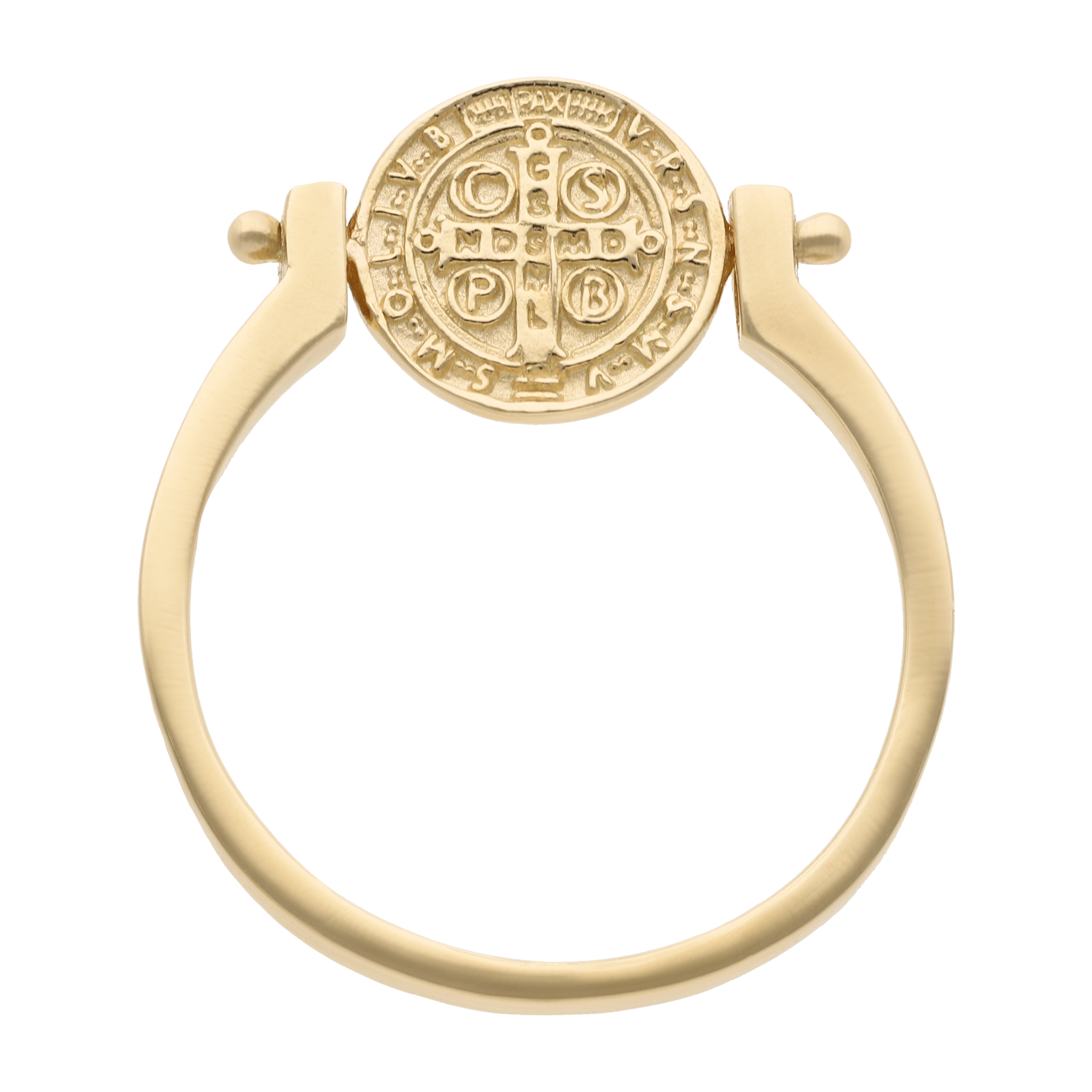 Anillo San Benito girable 14K