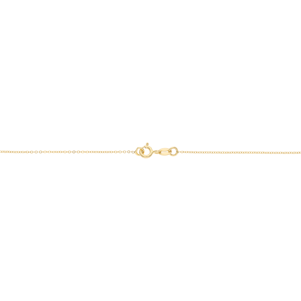 Collar corazón chueco hueco 14K