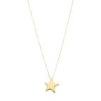 Collar estrella hueca 14K