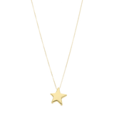Collar estrella hueca 14K