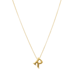 Collar letra chunky oro amarillo 14K