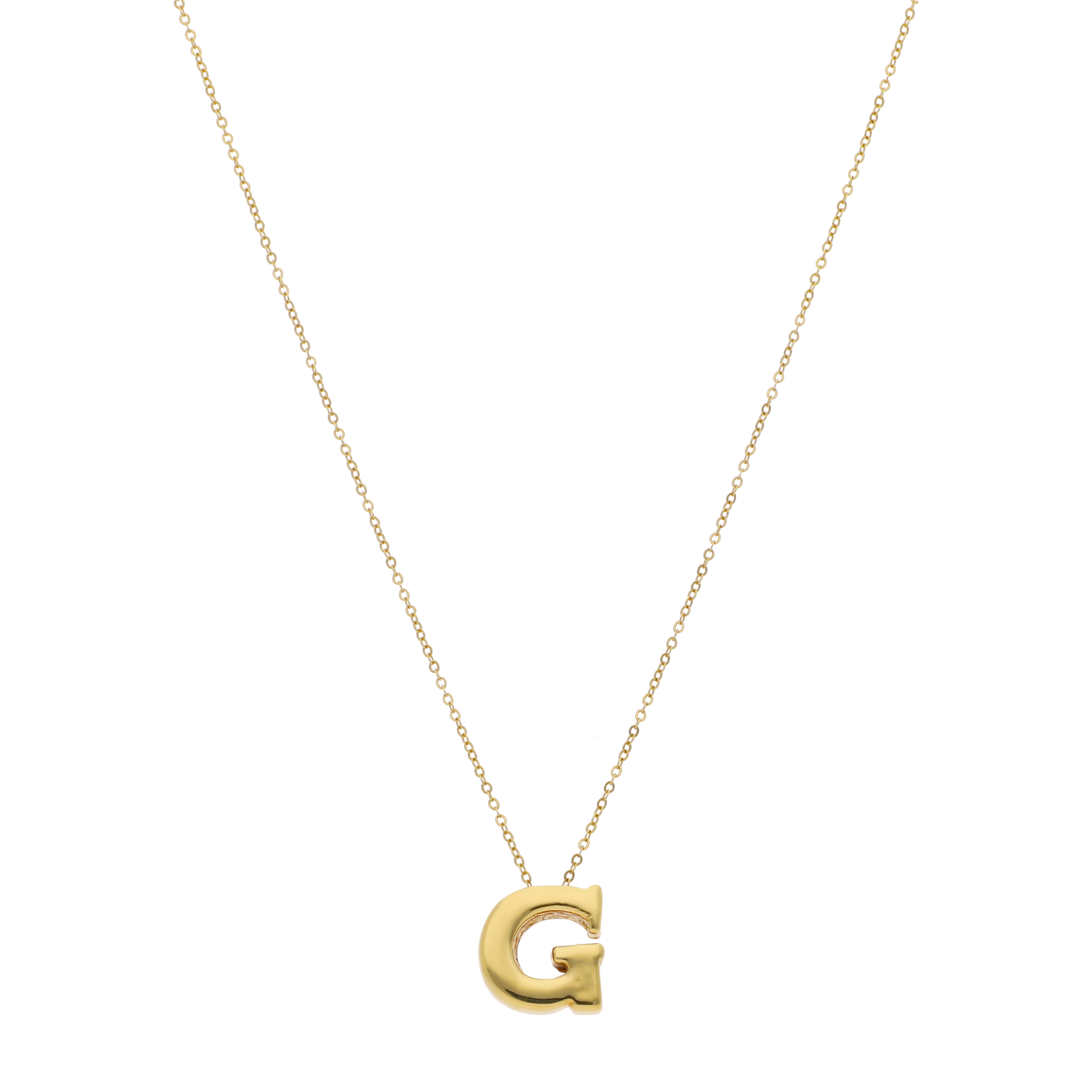 Collar letra chunky oro amarillo 14K