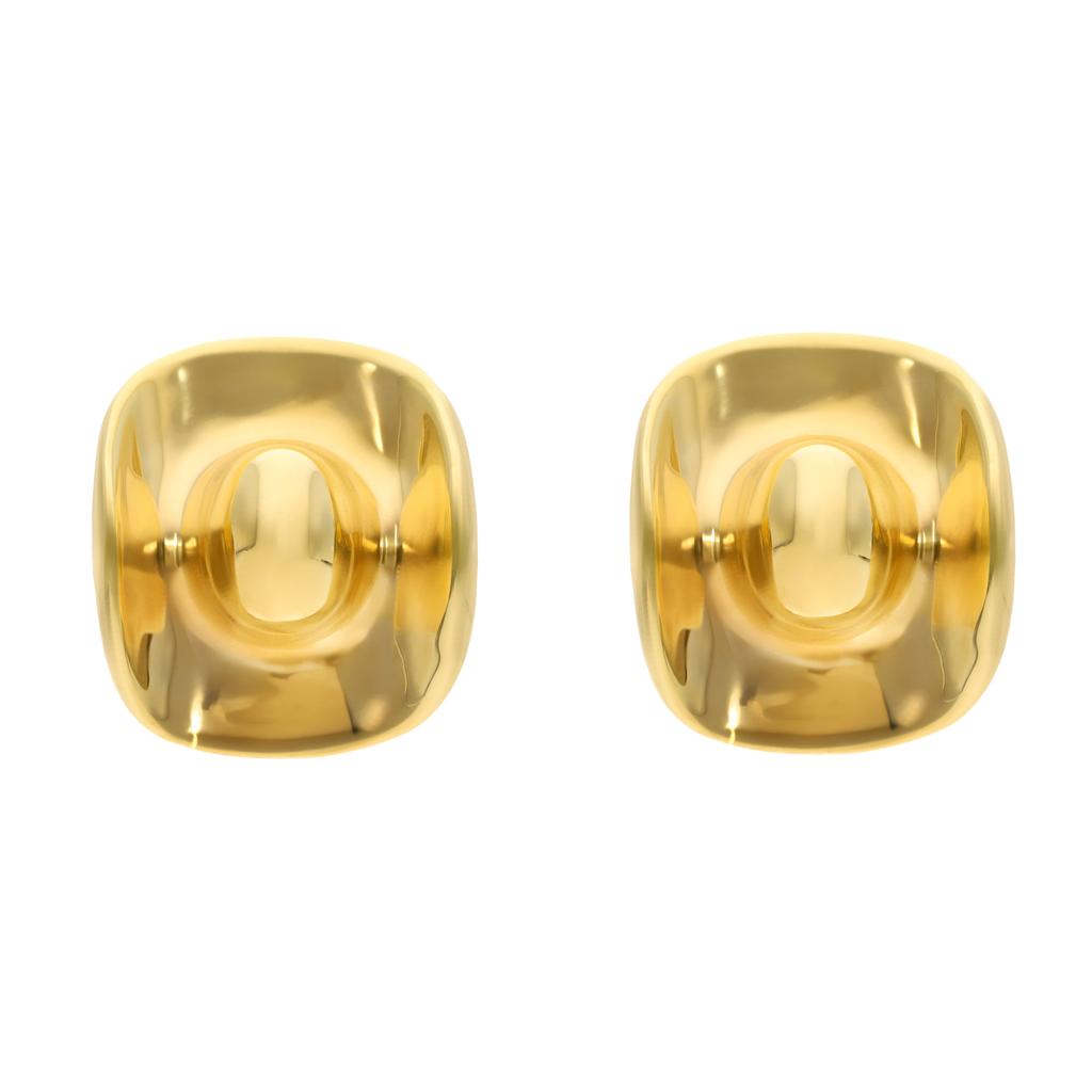 Aretes grandes sombrero 14K