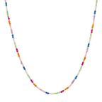 Collar colores bolitas oro 14K