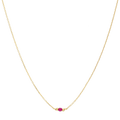 Collar rubí mini oro amarillo 14K