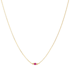 Collar rubí mini oro amarillo 14K