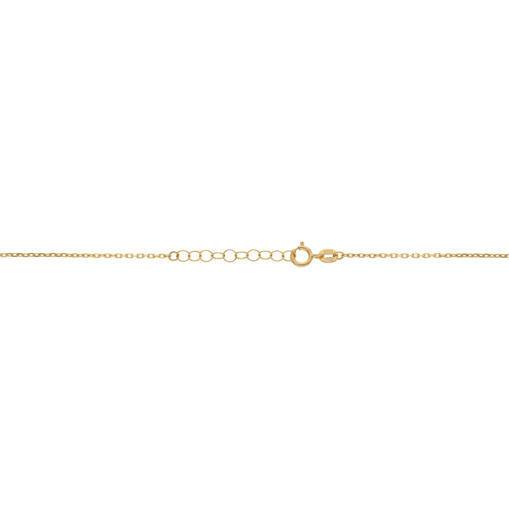 Collar 7 circonias colgantes verde 14K