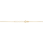 Collar 7 circonias colgantes verde 14K