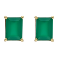 Broquel ágata verde 14K