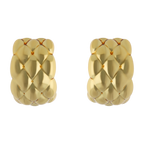 Arracadas panal oro amarillo 14K